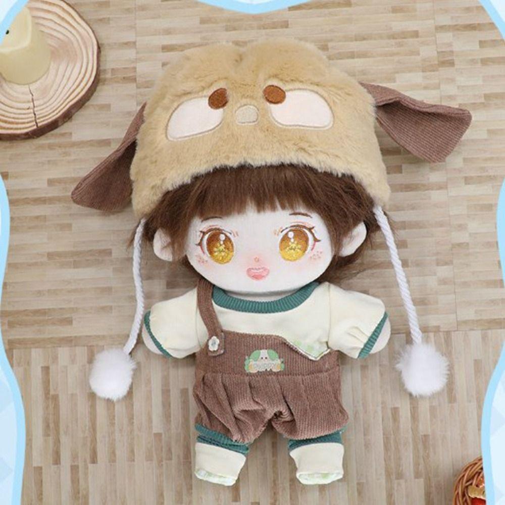 Áo Thun cotton 20cm Kèm Nón Họa Tiết Hoạt Hình Động Vật Dễ Thương Chất Lượng Cao Cho Búp Bê