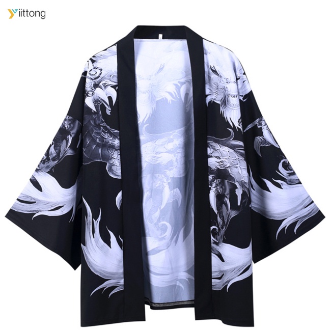 Áo Khoác kimono In Hình Rồng Phong Cách Nhật Bản Cho Nam Nữ