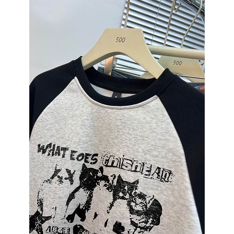 Áo Hoodie cotton Nỉ Tay Dài Dáng Rộng In Chữ Phong Cách Hàn Quốc Thời Trang Mùa Đông Cho Nữ