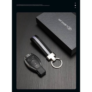 First Layer Cowhide Car Key Ring Leather Charm High-Grade Key Chain Ring Ring Creative Personality Men and Women Leather Sling F1aw