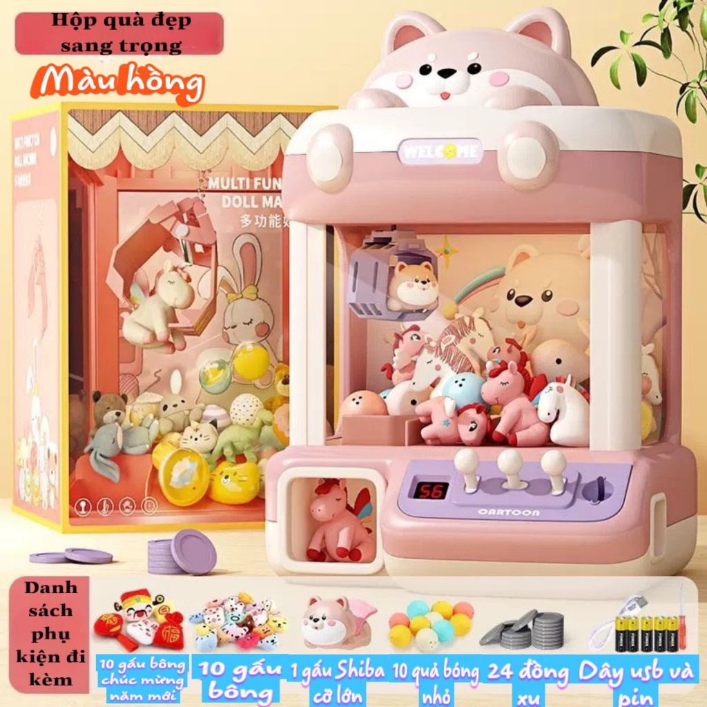 Đồ Chơi Trẻ Em Máy Gắp Thú Bông Mini Kích Thước Lớn, Có Nhạc Có Đèn - Đồ Chơi Phát  Trẻ