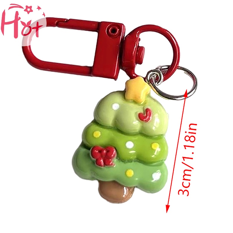 Jr Móc Khóa Hình Búp Bê Gừng / Ông Già Noel / Người Tuyết Hoạt Hình Dễ Thương Trang Trí Cây Thông Giáng Sinh vn
