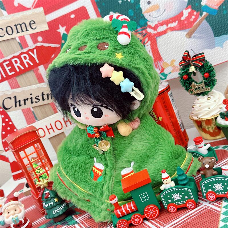 Búp Bê Nhồi Bông Vải cotton 20cm Hình Ông Già Noel Cây Thông Dễ Thương