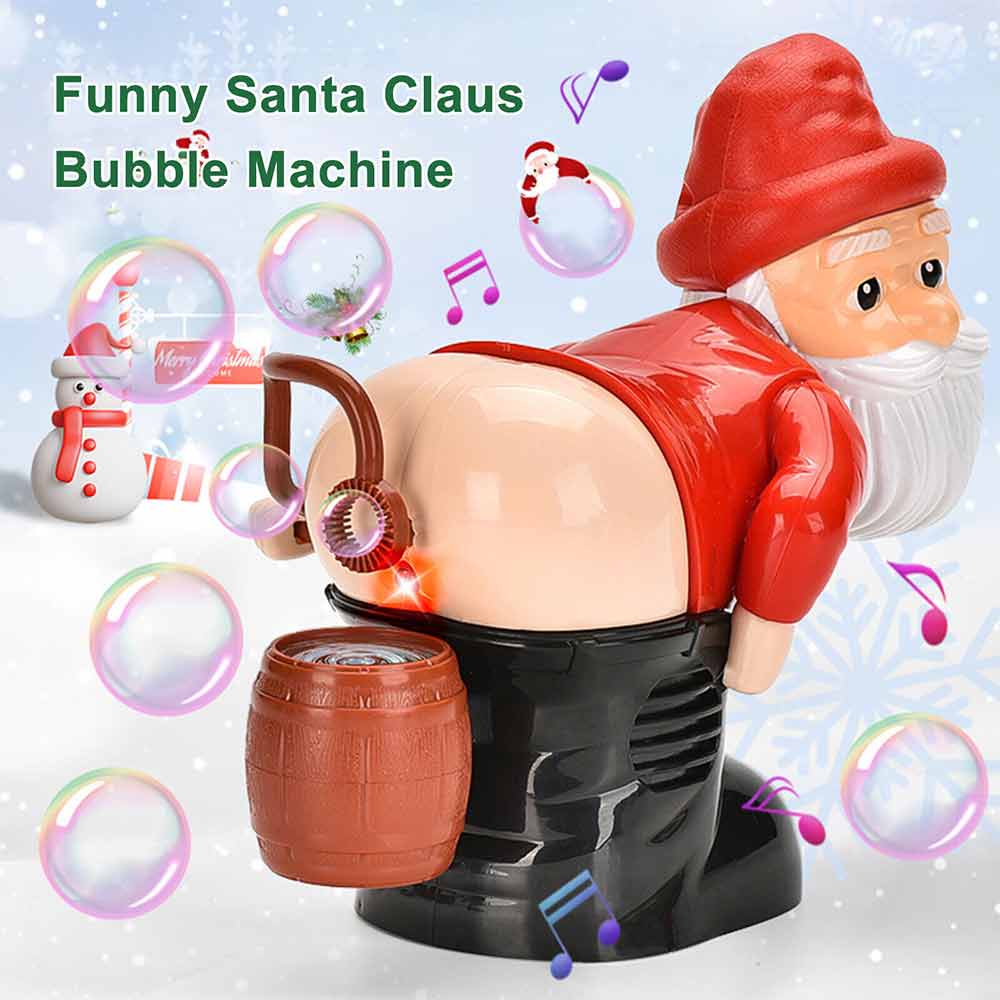 Christmas Electric fun Santa Twerking bubble Machine bubble blowing Santa claus with light music XMAS bubble toy Christmas gift