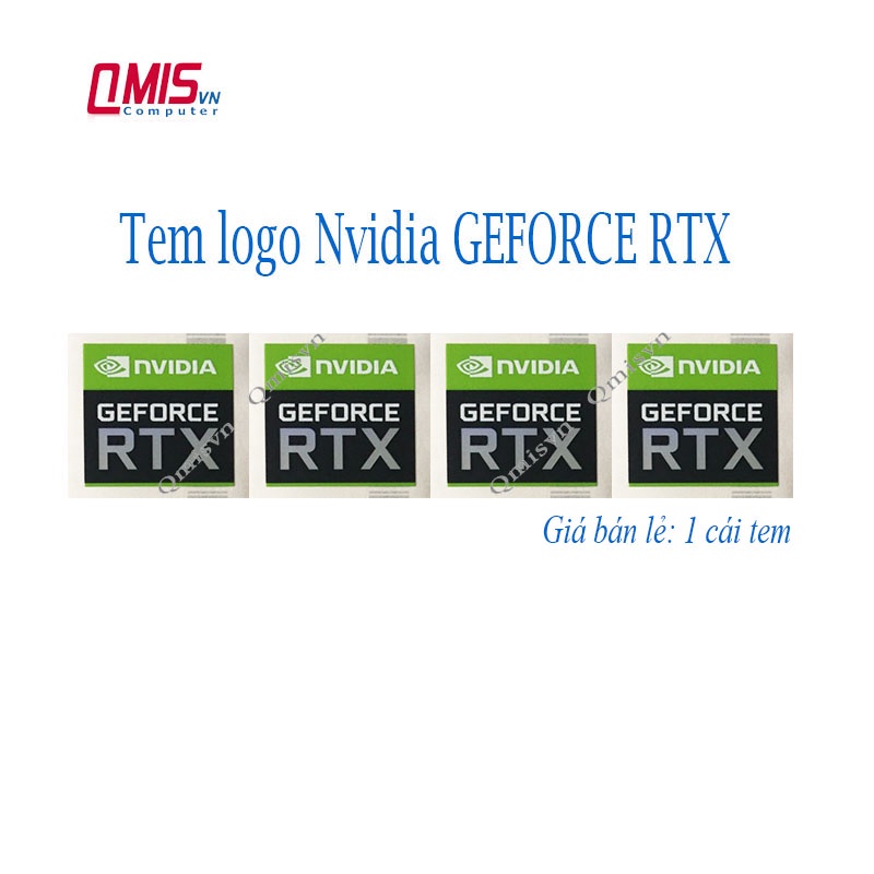 1 cái tem logo card đồ hoạ Nvidia Geforce RTX trang trí máy tính Laptop PC - STICKER