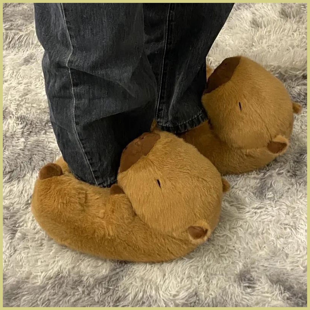 Capybara Dép Bông Dày Dặn Mềm Mại Hình Động Vật Đáng Yêu Cho Nữ aseavn