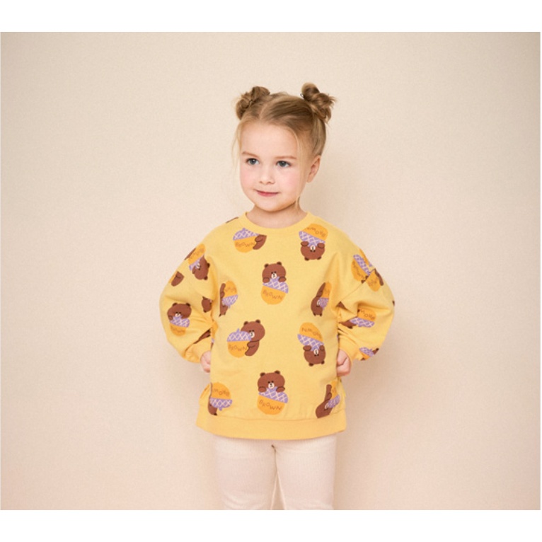 Áo nỉ Molli Line Friends gấu Brown ecquts11