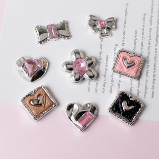 Set 10 Phụ Kiện Khóa Dây Giày Bằng Kim Loại Hình Hoa Trái Tim diy