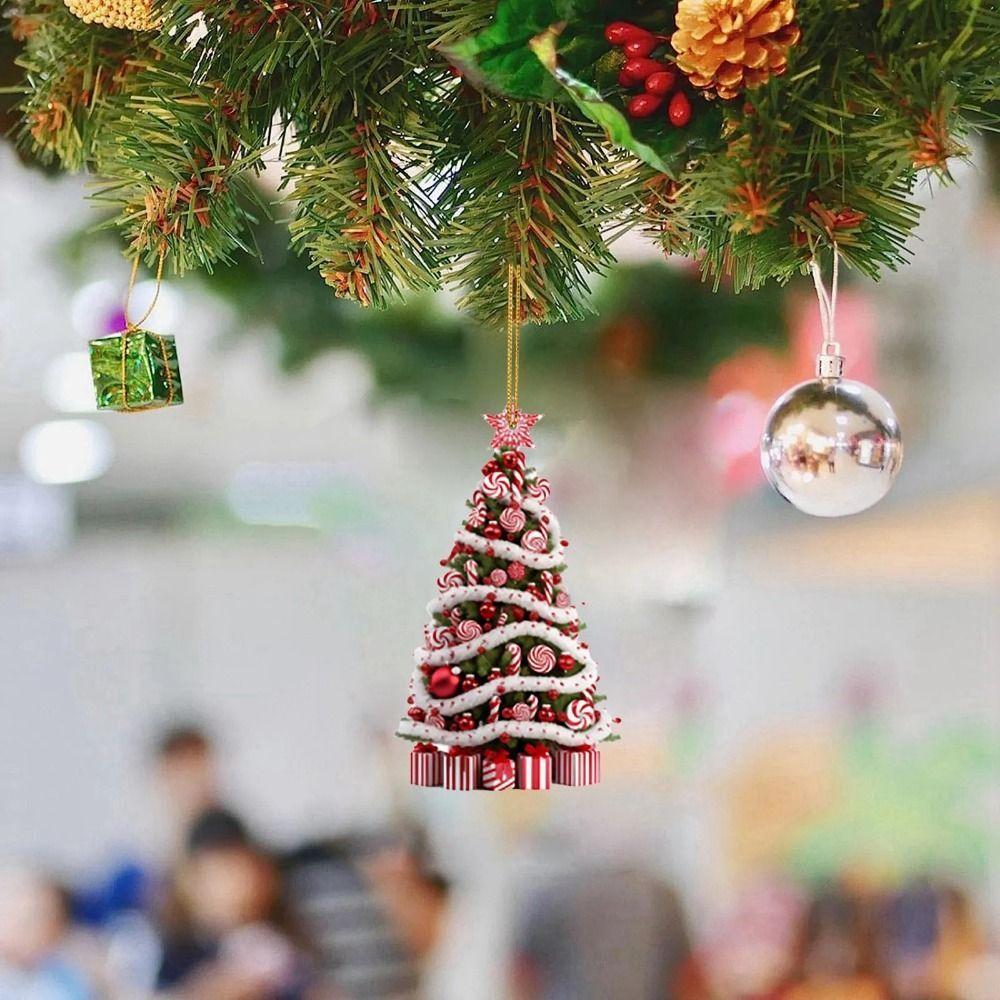 Đồ trang trí cây thông Noel bằng acrylic để bàn đa dụng