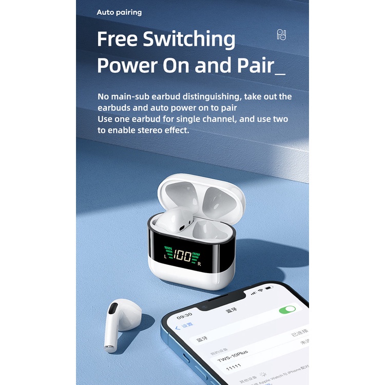 Tai nghe Bluetooth TWS Remax TWS-10 Plus V5.1  - Hãng phân phối