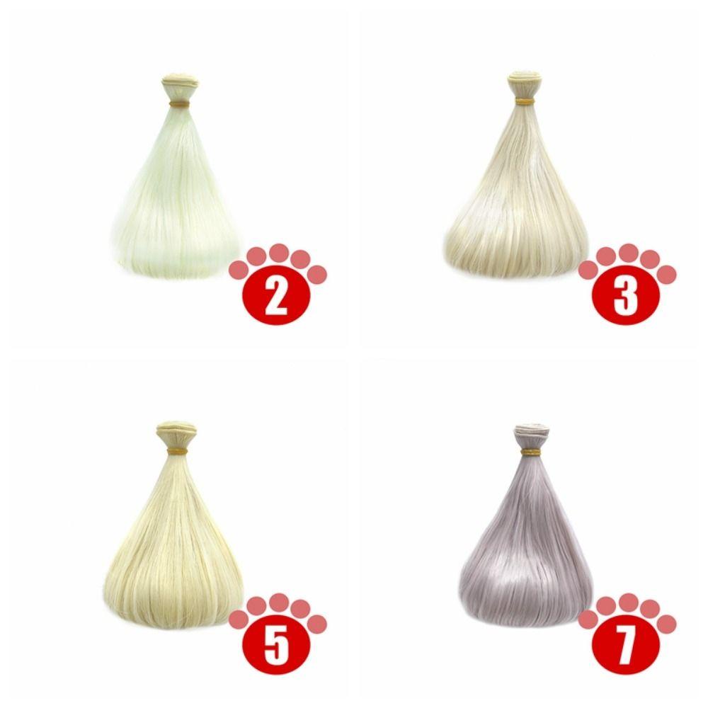 Tóc Giả Búp Bê bjd sd Bằng Sợi Lụa Mềm 15cm Nhiều Màu Sắc
