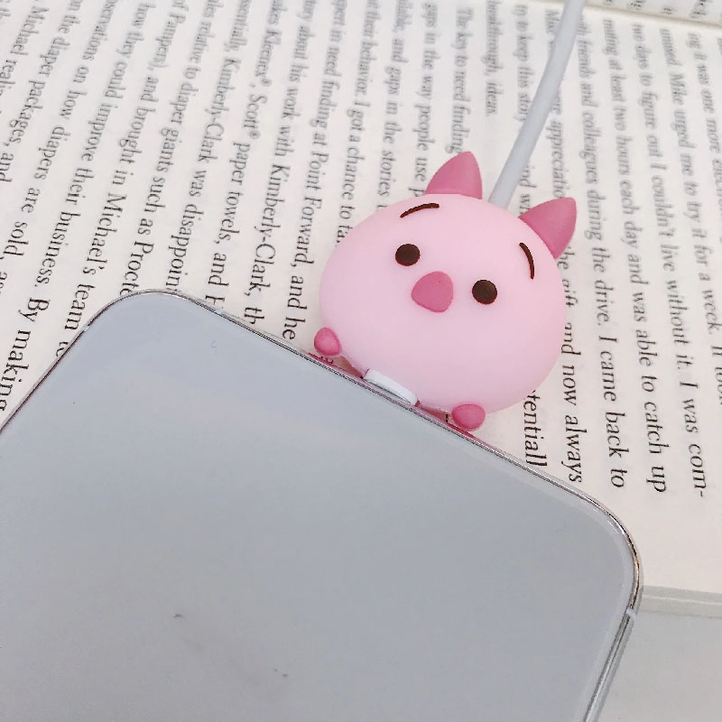 Dễ Thương Phụ Kiện Bảo Vệ Dây Cáp Sạc usb Hình Hoạt Hình Đáng Yêu Ốp