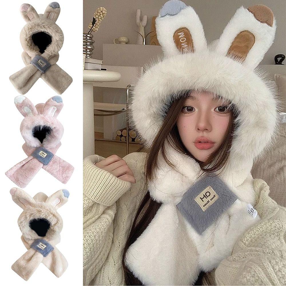 Kent1 Mũ Tai Thỏ Bằng Vải Bông Mềm Mại Giữ Ấm Mùa Đông