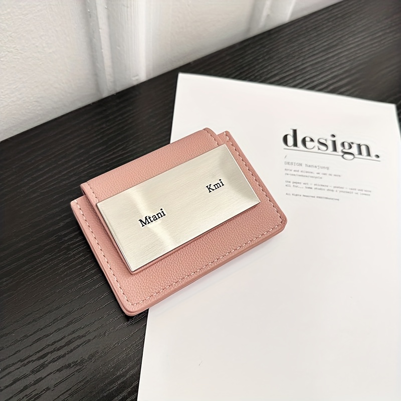 Ví Da Giả Đựng Thẻ Nhiều Ngăn Thời Trang Thường Ngày