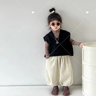 Phlis Áo sweater Sát Nách Cổ Chữ v Màu Trơn Thời Trang Thu Đông Hàn Quốc 2023 Cho Bé Trai Và Bé Gái áo khoác bé gái áo gile len áo len cho bé áo khoác lông cho bé gile len cho bé áo gile cho bé gái áo khoác len cho bé áo len cho bé sơ sinh