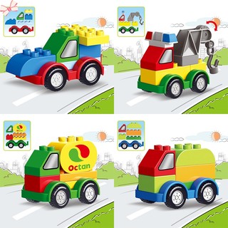 Bộ đồ chơi lắp ráp xe tải vui nhộn cho bé 2-5 tuổi
