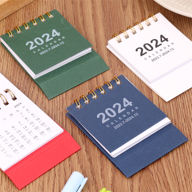 Lịch Để Bàn 2024 mini Đơn Giản Dùng Ghi Chú Lên Kế Hoạch Năm Mới / Văn Phòng / Trường Học