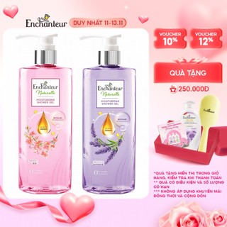 Combo 2 Sữa tắm dưỡng da thiên nhiên Enchanteur Naturelle Hương Hoa Lavender và Iris lành tính dịu nhẹ 510gr/ chai