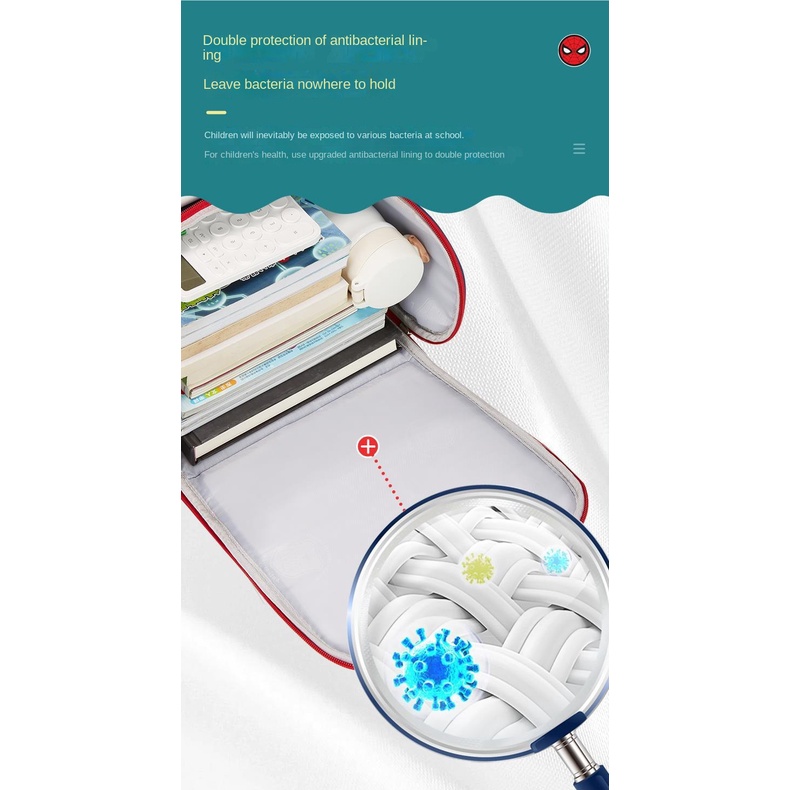 Disney Ba Lô Đi Học Họa Tiết captain america Dành Cho Bé Lớp 1-3 - 6-5