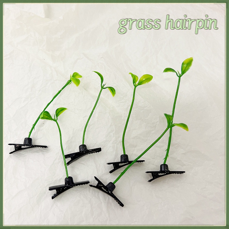 Kẹp Tóc Hình Cỏ Xanh Dễ Thương Phong Cách Hàn Quốc Cho Bé Gái