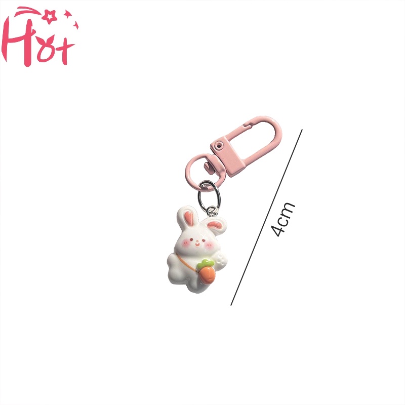 Jr Móc Chìa Khóa Hình Thỏ Và Cà Rốt Hoạt Hình Dễ Thương Bằng Nhựa resin Trang Trí Túi Xách / Xe Hơi vn