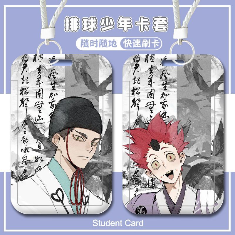 Haikyuu! Bao Đựng Thẻ id / Thẻ id Kiểu Cổ Điển Tiện Dụng Ốp