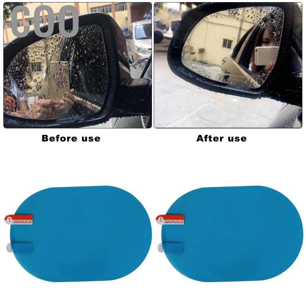 Coo Qii lu 2x PET 100x150mm Car Rearview Mirror Rainproof  -Fog Protective Film Rain