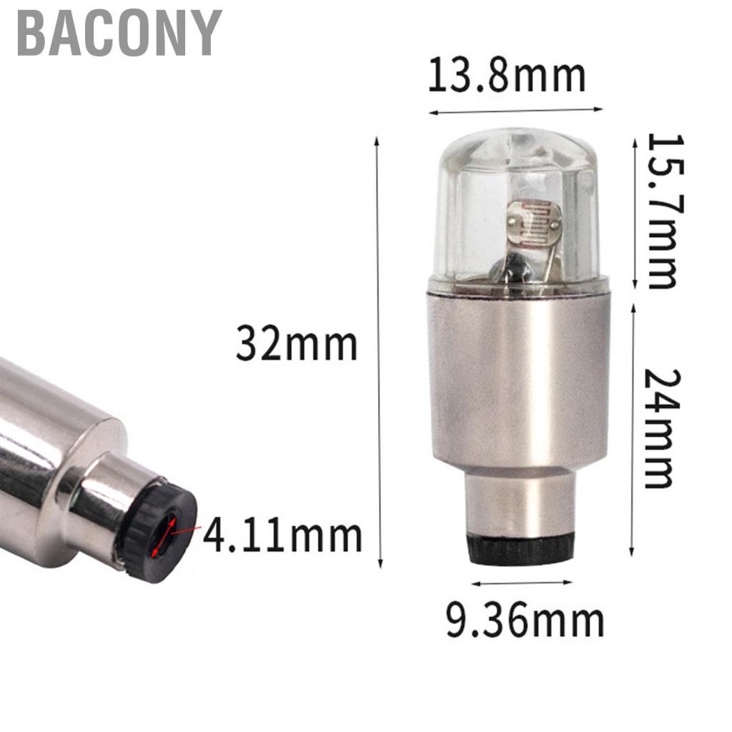 Bacony 2pcs Motorcycle Wheel Light  Flash Tyre Valve Cap for Car Bike Bicycle