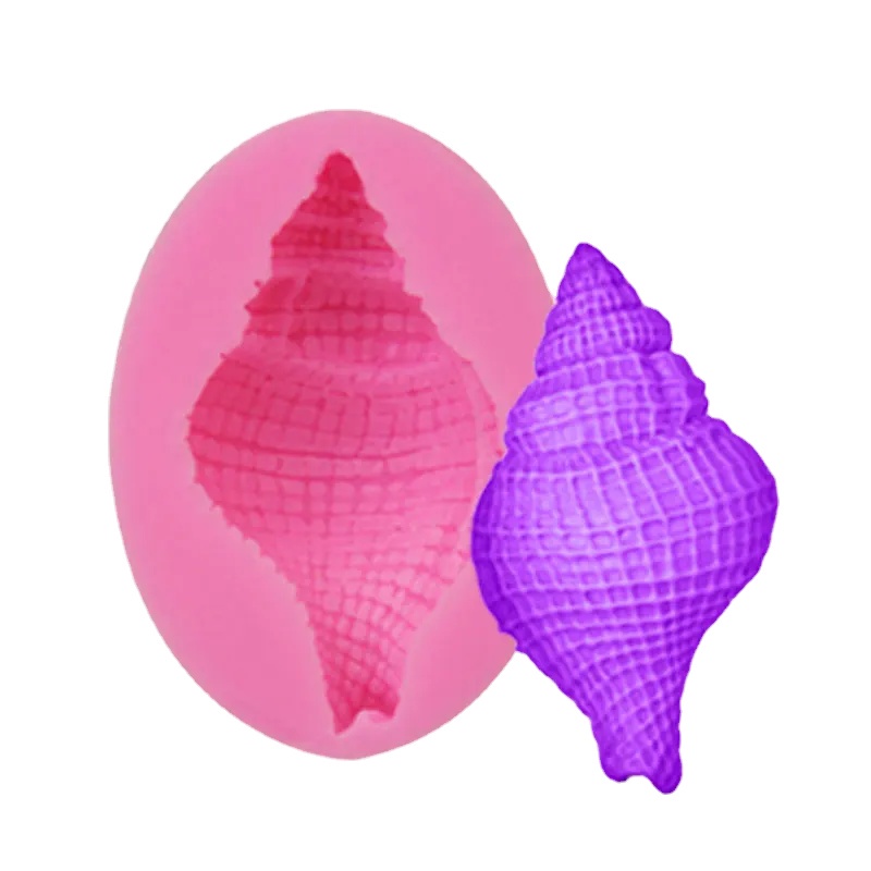 Hoạt Hình Khuôn Silicon Làm Bánh Kẹo Hình Vỏ Sò / Ốc Xà Cừ Xinh Xắn