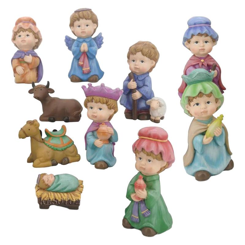 Set 10 Mô Hình Tượng Chúa jesus Trang Trí Giáng Sinh