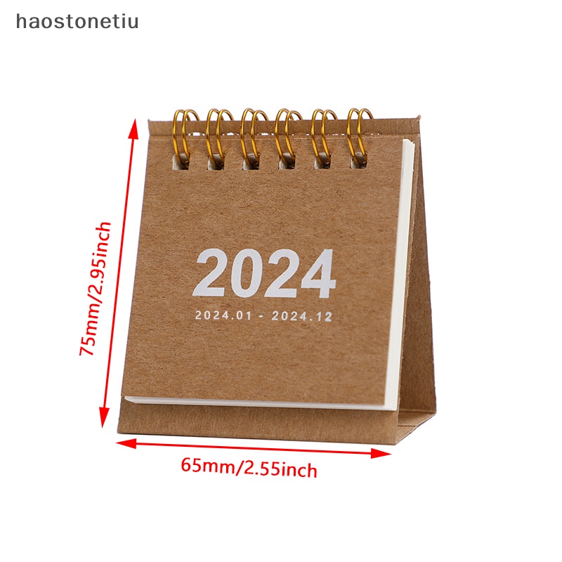 Lịch Để Bàn mini Năm 2024 Màu Sắc Đơn Giản