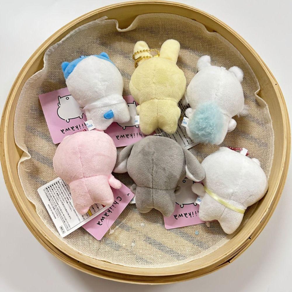 Mmluck chiikawa Móc Khóa Hình Thú Nhồi Bông Hoạt Hình rakko chiikawa Vui Nhộn Trang Trí Ba Lô