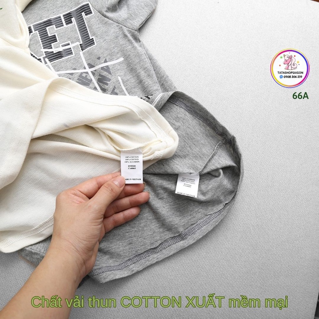 23 đến 48kg - Bộ quần áo dài tay cho bé trai size đại thun cotton xuất mềm mát VNXK 066