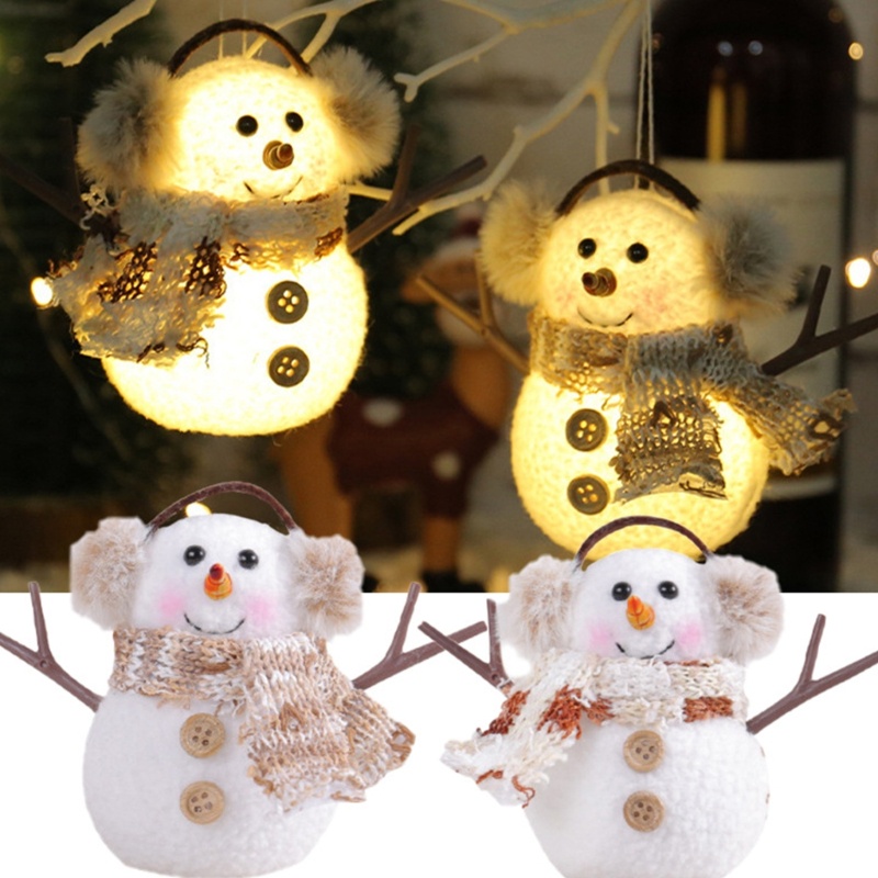 Kellnny Người Tuyết Phát Sáng Kèm Khăn Quàng Cổ Trang Trí Cây Thông Noel