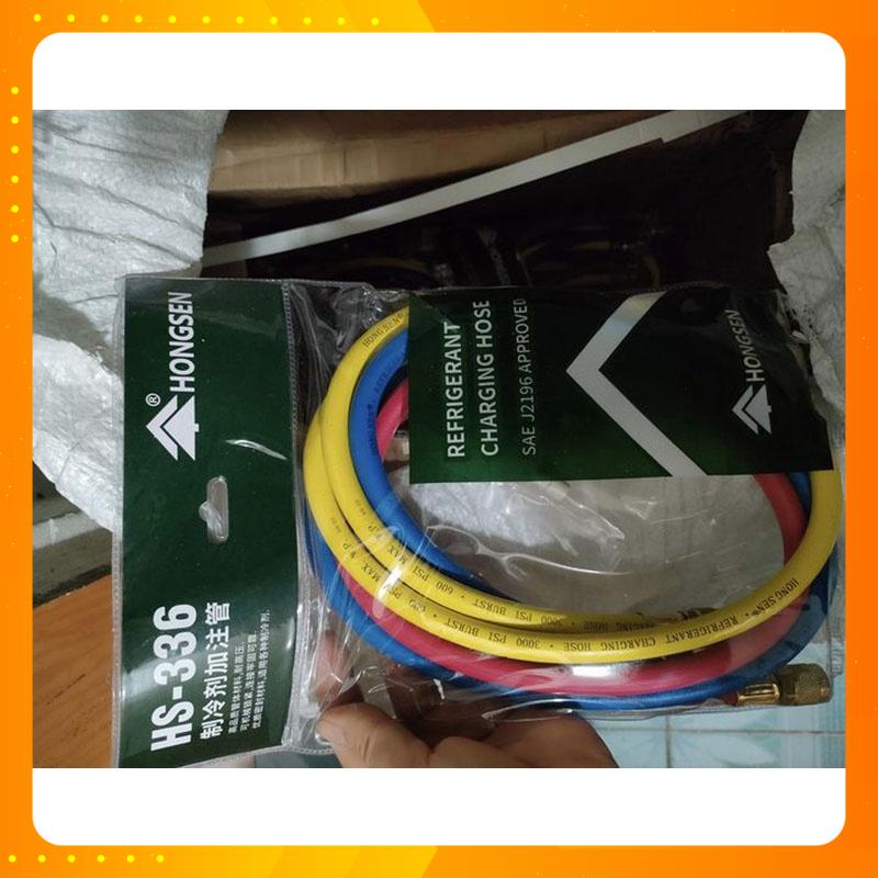Bộ 3 Dây Nạp Gas R22 HS-336 HONGSEN Tặng Kèm ty ron ba dây sạc ga tủ lạnh điều hòa máy lạnh 22 Mới