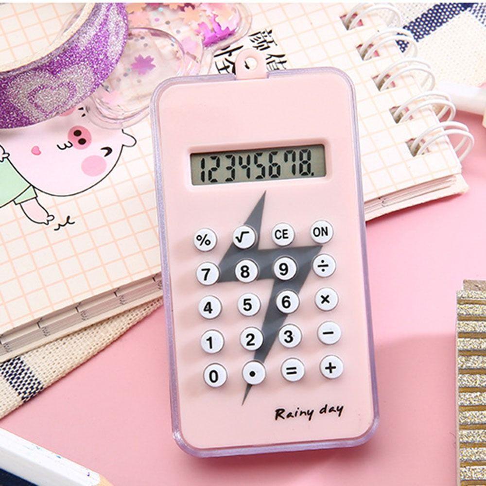 Mmluck Móc Khóa Máy Tính Bằng Nhựa 4 Màu Trong Suốt Họa Tiết Hoạt Hình Sáng Tạo