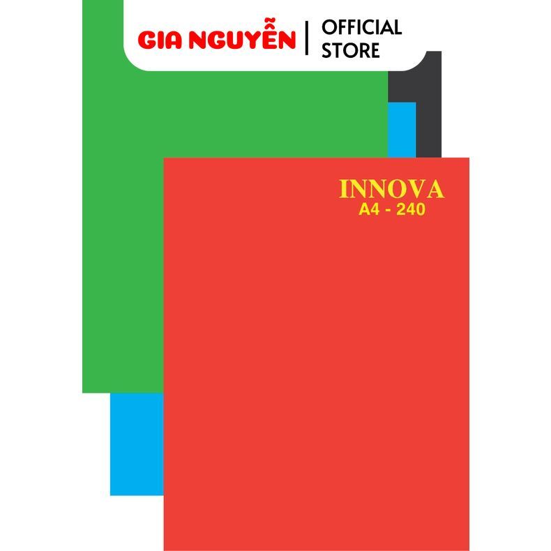 Gia Nguyễn -  HẢI TIẾN Sổ bìa cứng Innova A4 (Bìa màu xanh, đỏ) - Thừa đầu