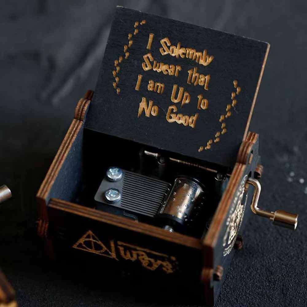 Harry Potter handmade wooden hand-cranked music box
