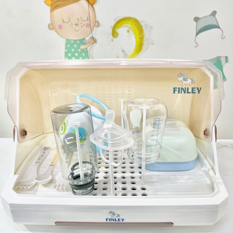 Khay úp bình sữa cho bé - Khay úp cốc ly, chén dĩa FINLEY Smart 3 màu, giá úp bình sữa, bát đĩa có nắp đậy