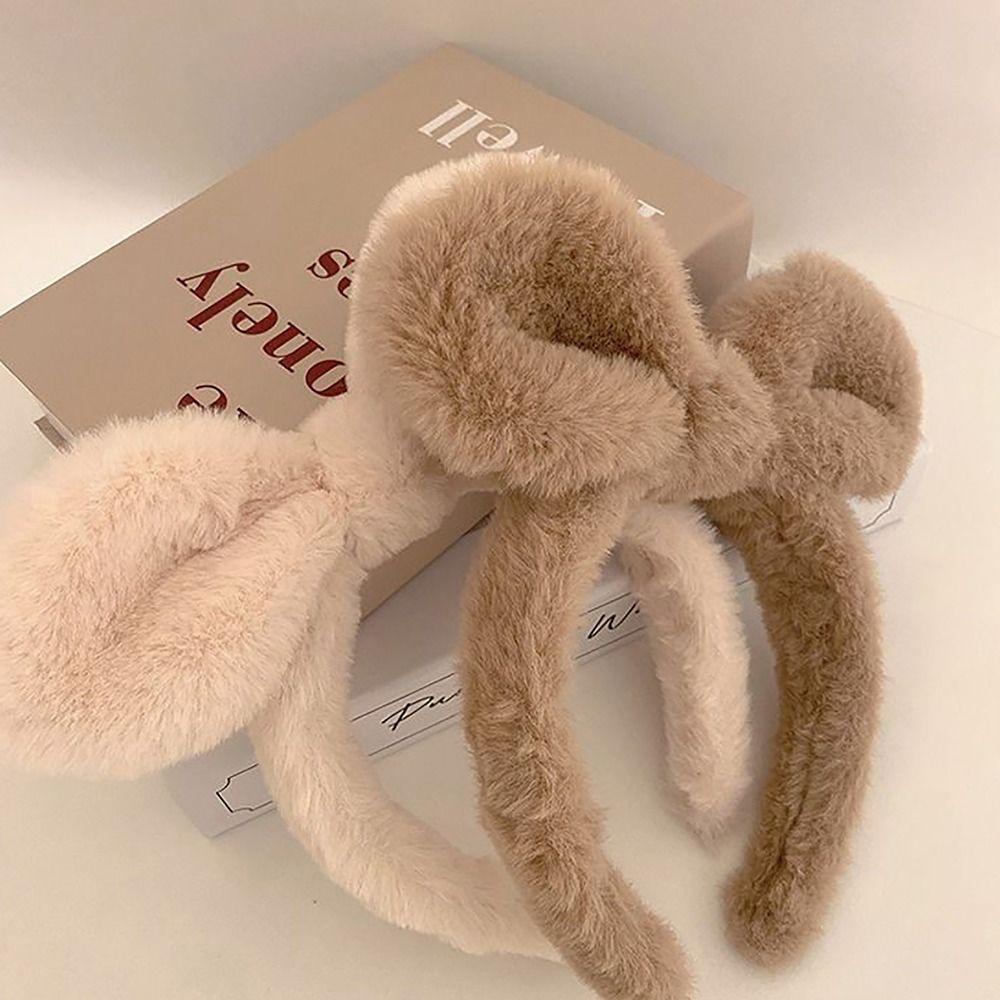 1 Băng Đô Tai Thỏ Dễ Thương Chống Trượt Tiện Dụng Rửa Mặt / Trang Điểm