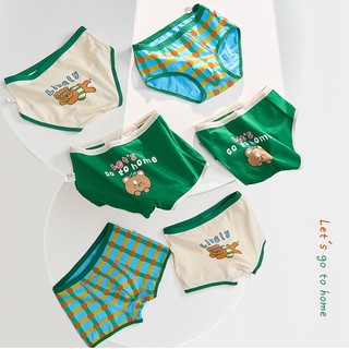 Bộ 4 Quần Lót boxer Vải cotton Thiết Kế Dễ Thương Cho Bé Trai