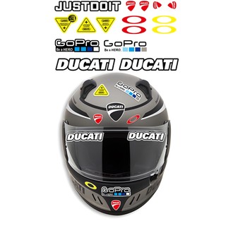 1 bộ miếng dán phản quang trang trí mũ bảo hiểm / xe máy ducati