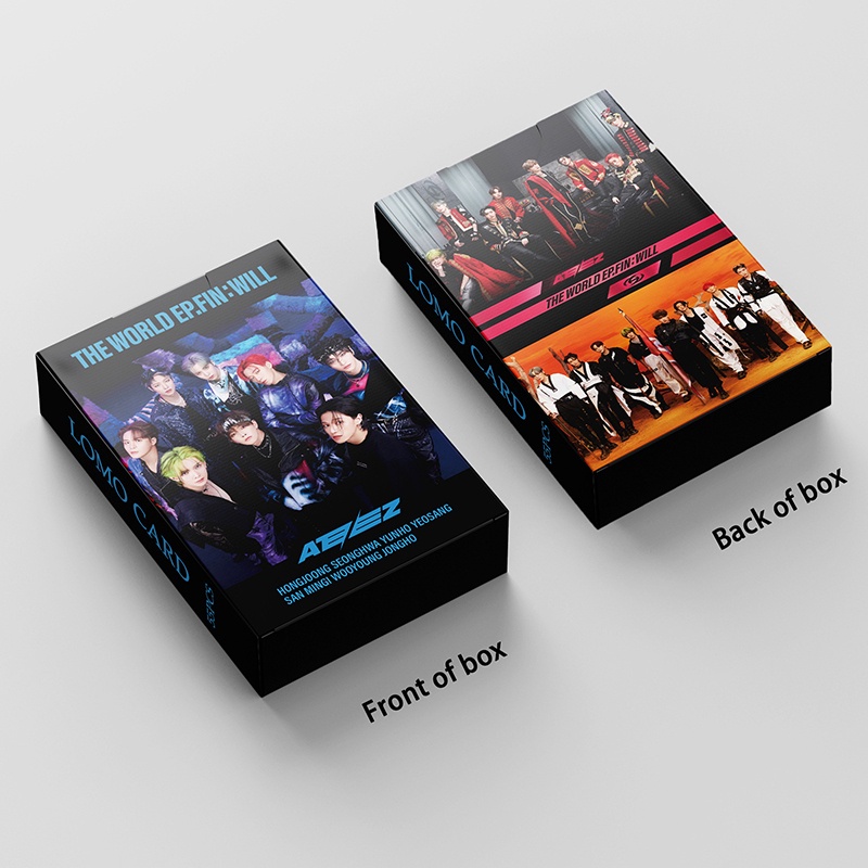 Hộp 55 Ảnh lomo card Nhóm Nhạc ateez Thẻ