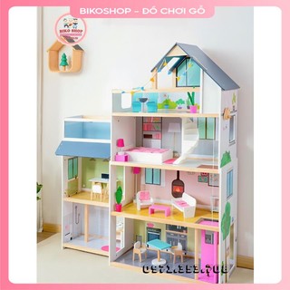 Đồ chơi nhà búp bê gỗ cỡ lớn 142cm - doll house biko