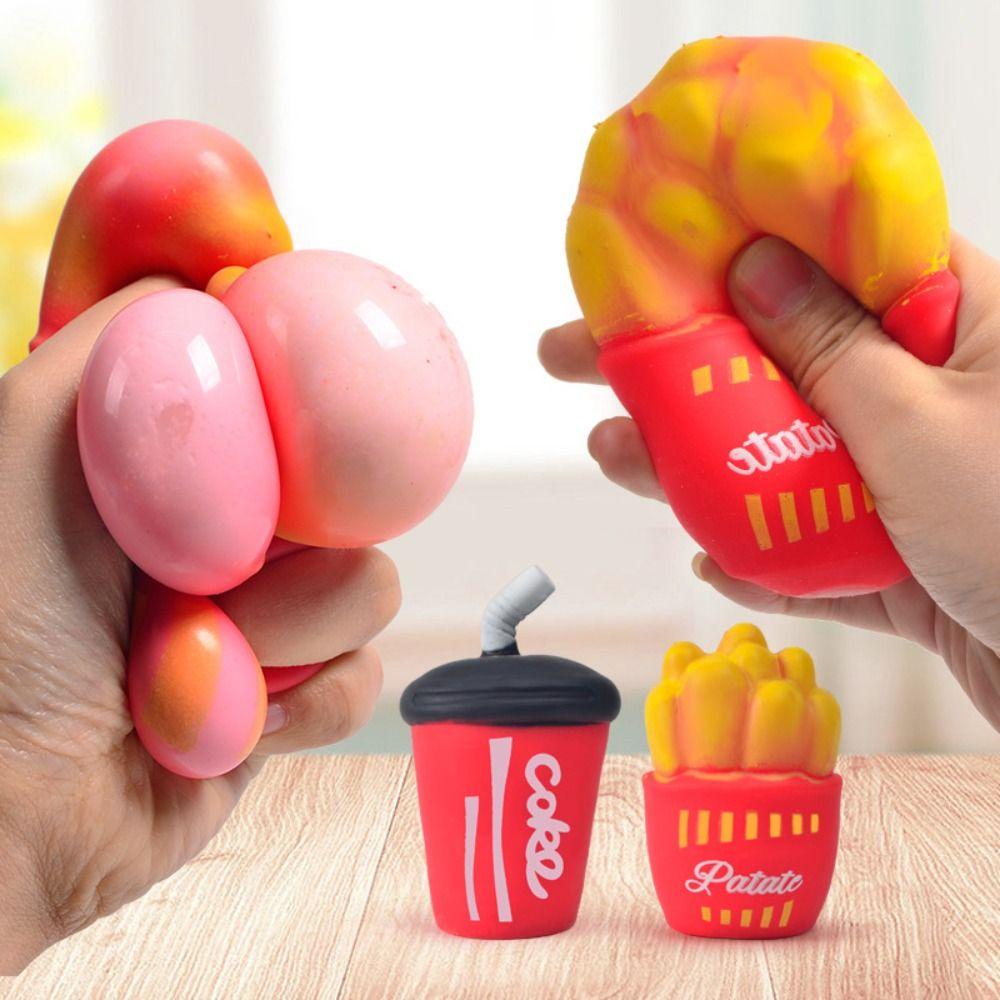 Lacyes Đồ Chơi Nắn Bóp Đàn Hồi Giảm Stress Hình cola Khoai Tây Chiên