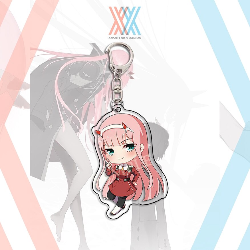 Móc khoá Japan Anime DARLING In The FRANXX Keychain Cute ZERO TWO Ichigo Miku Phụ Kiện Trang Trí Balo Túi xách