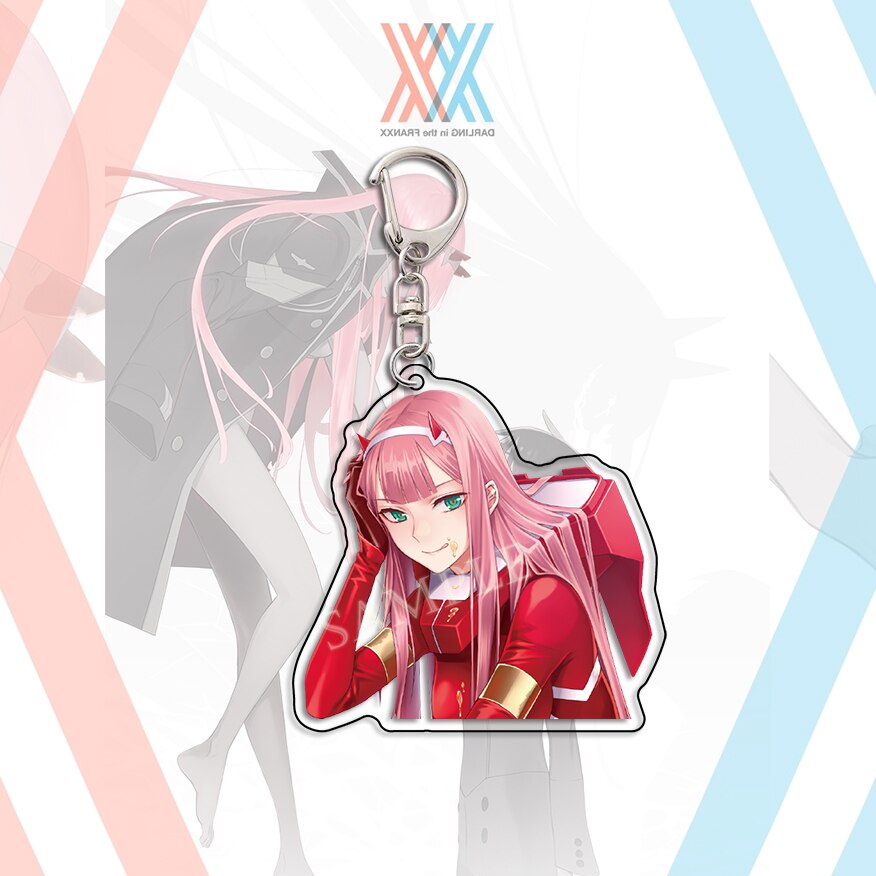 Móc khoá Japan Anime DARLING In The FRANXX Keychain Cute ZERO TWO Ichigo Miku Phụ Kiện Trang Trí Balo Túi xách