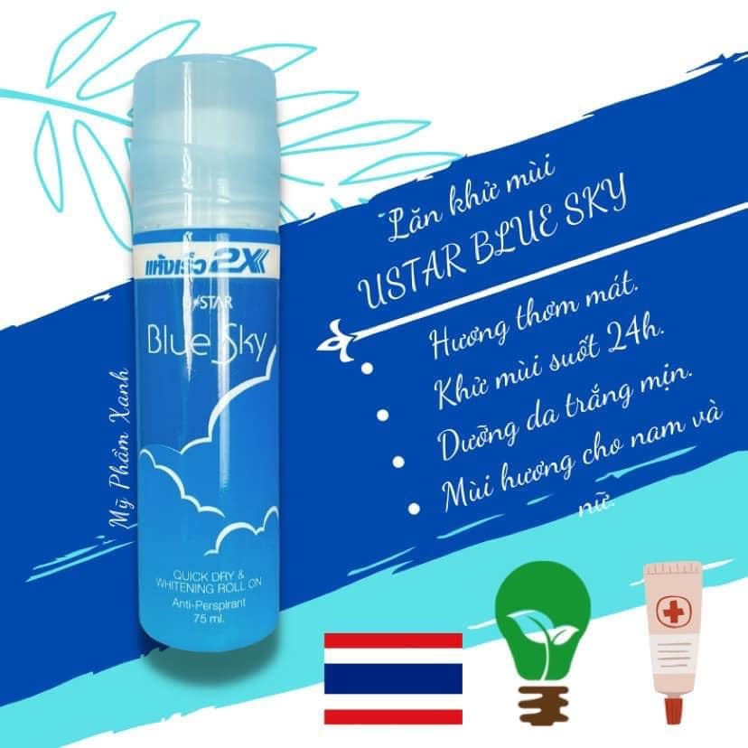 Lăn Nách 2x Ustar 75ml Thái Lan - Khử Mùi, Giảm Mồ Hôi, Làm Trắng, Giảm Thâm - ATM Mart