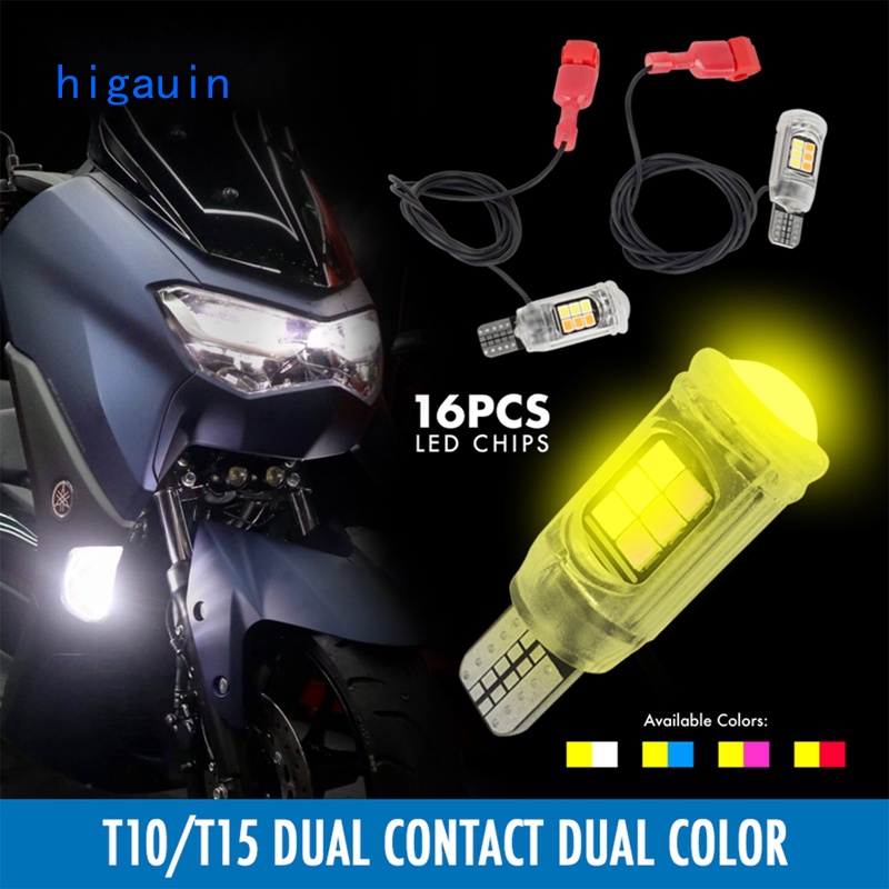 T15 Đèn Tín Hiệu Hai Màu t10 Độ Sáng Cao Cho Xe Máy