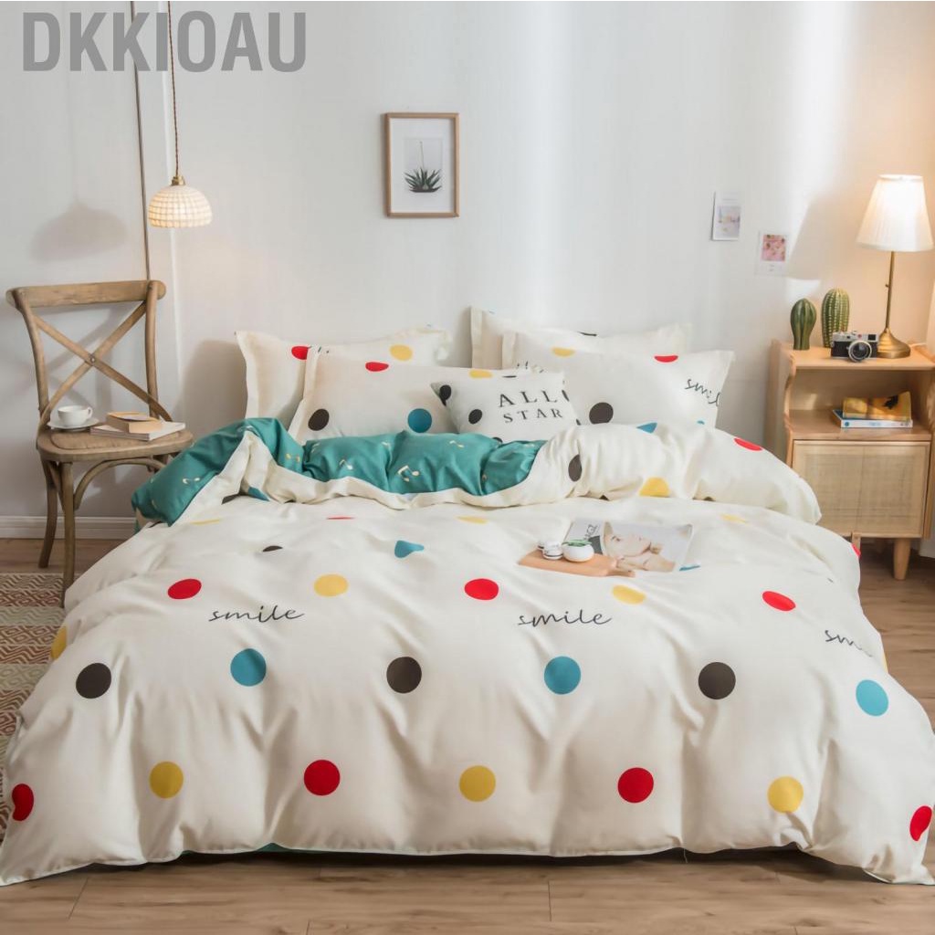 Dkkioau Skin Friendly Quilt Cover Thickened Polyester Soft Brushed Duvet Bedding for Dormitory Bedroom